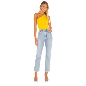 Revolve | Anna Ruched Top in Yellow by Superdown